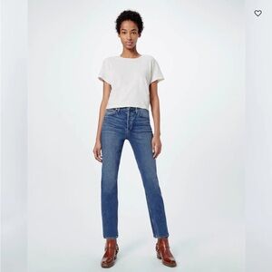NWT Re/Done Originals High Rise Ankle Crop Stretch Denim Jeans Sz 29